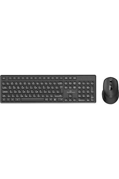 POWERTECH PT-1151 Ασύρματο Σετ Πληκτρολογίου και Ποντικιού Ελληνικό Γκρι
