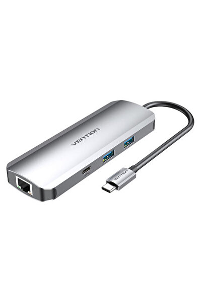 Vention Σταθμός σύνδεσης USB-C με HDMI 4K PD Ethernet Γκρι (TOMHB)