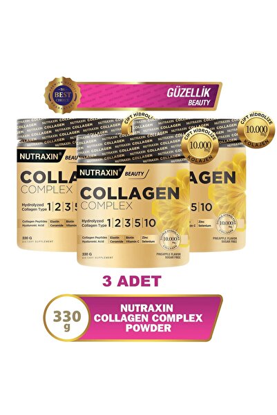 Nutraxin Collagen Complex Powder 330 gr - 3 ADET