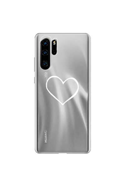 Other Huawei P30 Pro White heart Transparent Silicone TPU Θήκη