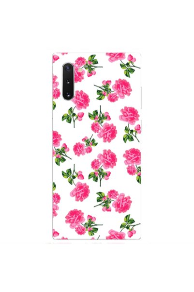 Other Samsung Note 10 Roses White Transparent Silicone TPU Θήκη