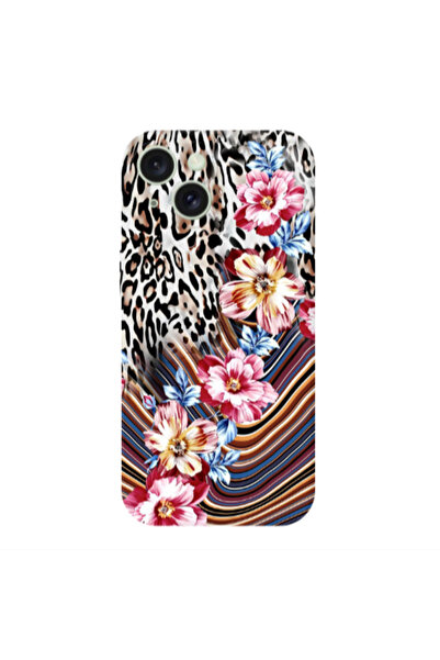 Other Apple iPhone 15 Plus Leopar patterned Transparent Silicone TPU Θήκη