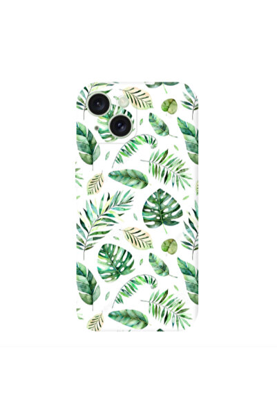 Other Apple iPhone 15 Plus Green laves 2 Transparent Silicone TPU Θήκη