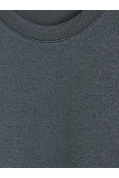 LC Waikiki Anthracite Relax Fit Crew Neck Men's T-Shirt
