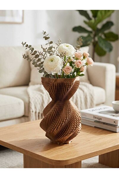 3DArtGalerryDesign 3D Bakır Bronz Modern Vazo Özel Tasarım
