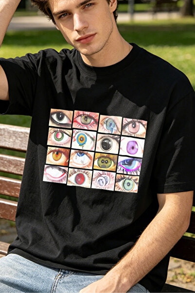 Fleck Graphic Design T Shirts For Men Eye Art Print Personalized Shirts