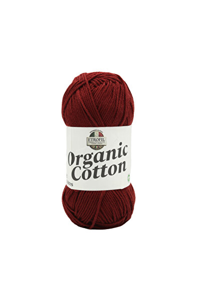 Etrofil Organic Cotton Knitting Yarn Cherry Red 100% Organic Cotton 50g 125m ...