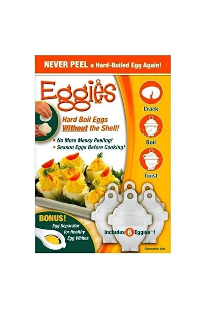 Generic 6-Piece Eggies Hard Boiled Egg Cooker Set Multicolour
