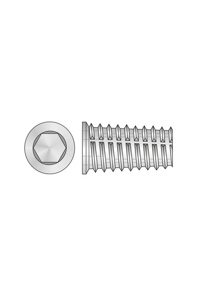 Rocast Set 100 x Piulita de Insertie Tip D Otel Zincat-M6x20 X0913620S