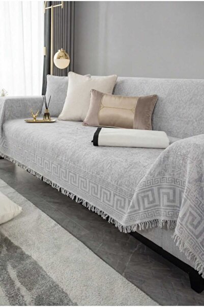 evinyenihali Versace Desenli Koltuk Örtüsü 180x300 cm Kolları Kapatan Çekyat ...