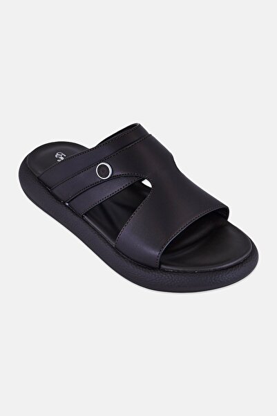 English Laundry Men Slip On Arabic Sandals, Dark Brown