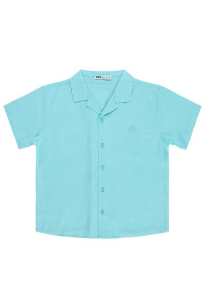 Civil Boys Basic Holiday Collar Shirt for 10-13 Years Old - Green