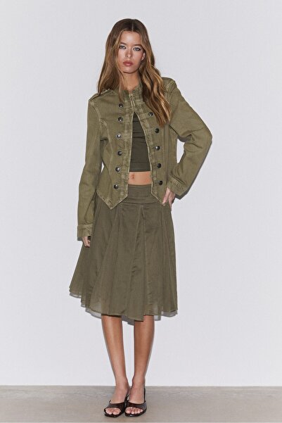 Stradivarius Pilili midi etek