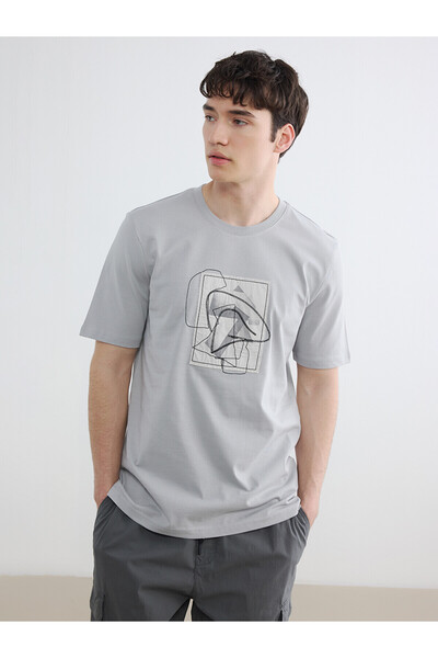 LC Waikiki Peak New Season Crew Neck Printed Men's Combed Cotton T-Shirt