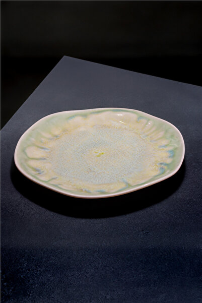 rinart Set of 6 28 cm Oceana Patterned Organic Form Porcelain Serving Plates