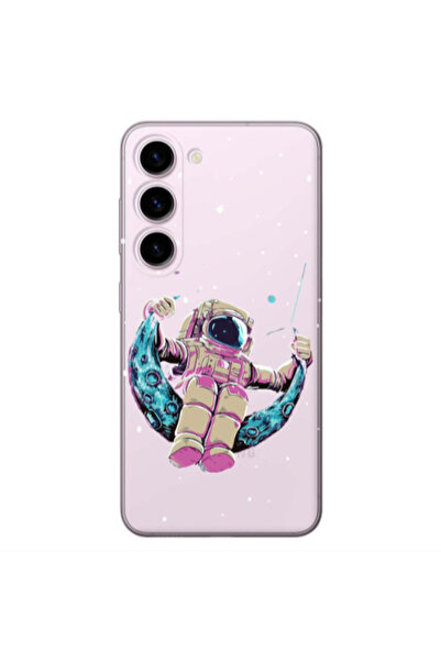 Other Samsung S23 Plus Astronaut swinging on the moon Transparent Silicone TP...