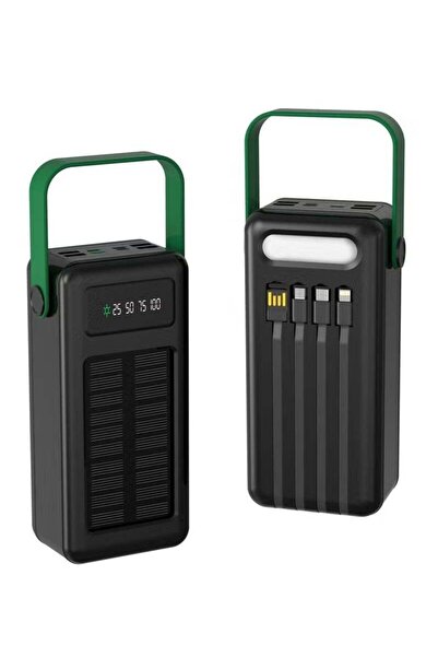 Green Lion GreenLion Solar Power Bank 50000mAh with Integrated Cables, Always...