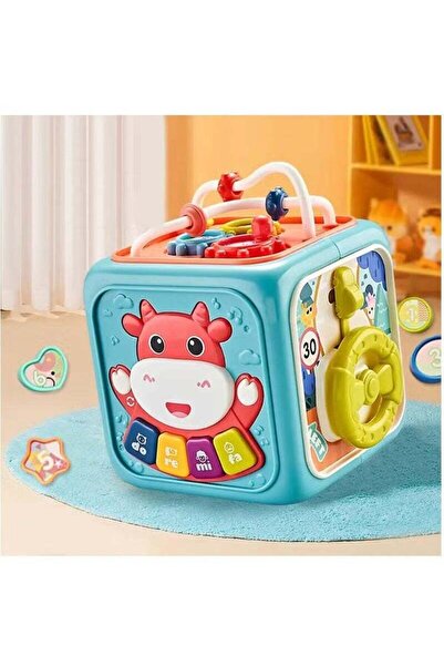 Arabest 6-Side Baby Activity Cube Toy, Multifunctional Educational Music Cube...