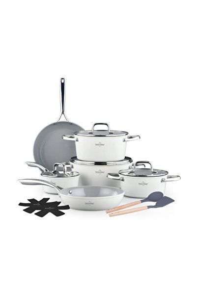 SWISS Set de oale Haus-Geneva, 14 piese, din aluminiu, 16/20/24/28 cm, crem