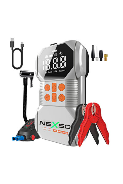 NEXSO Portable Car Jump Starter with 18000mAh Wireless Charging, 1500A Peak B...