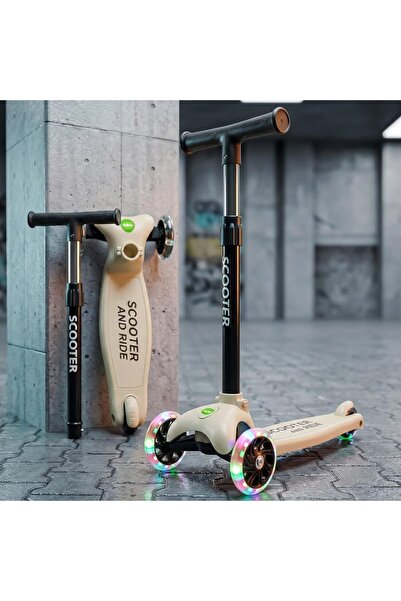 BAYBEE Tronix Skate Scooter for Kids with LED PU Wheels, 3 Wheel Kick Scooter...