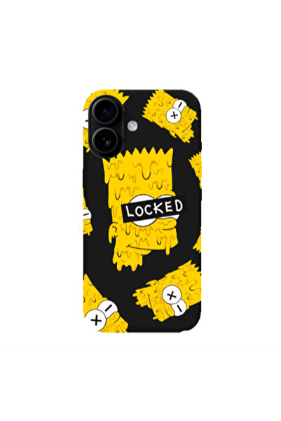 Other Apple Iphone 16 Bart Simpson Black Colored Silicone TPU Θήκη