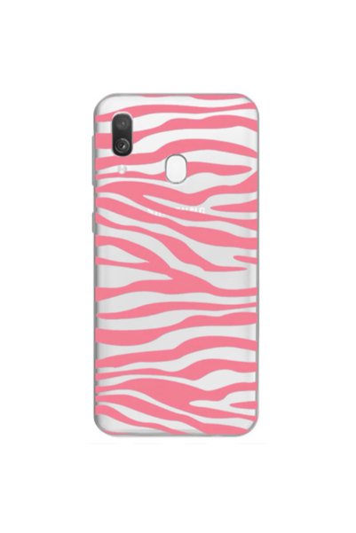 Other Samsung A40 Pink Zebra Transparent Silicone TPU Θήκη