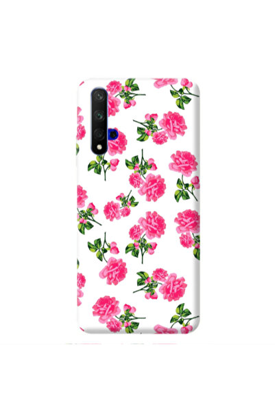 Other Huawei Nova 5 T Roses White Transparent Silicone TPU Θήκη