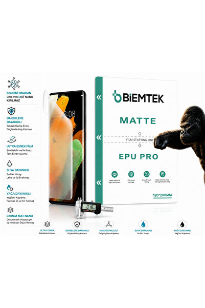 Biemtek Honor 90 Uyumlu Mat 0.18mm Kendini Onaran Nano Kırılmaz Ekran Koruyucu
