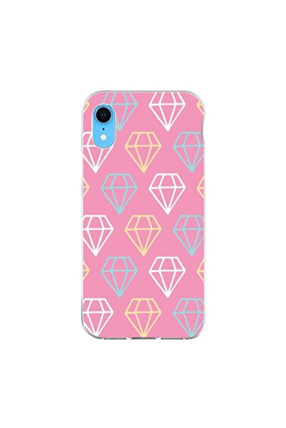 OEM Husa compatibila cu Apple iPhone XR Silicon Gel Tpu Model Diamond Pattern...