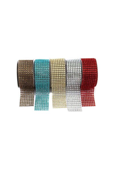 OEM Rhinestone Ribbon 4cm/2.2m Pink