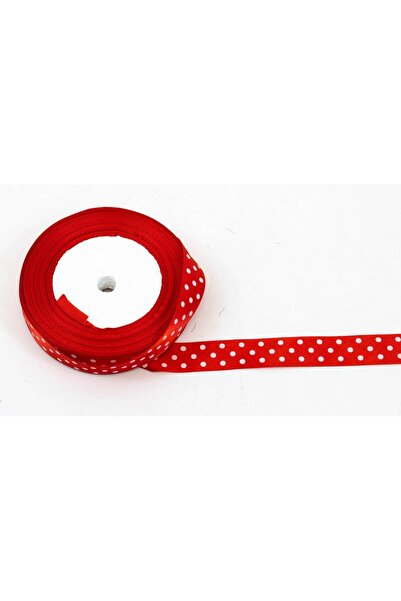 OEM Satin Ribbon With 3 Dots 2cm/22m Red