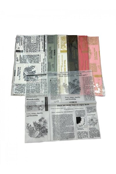 OEM Ambalaj Flori Plastic Ziar 20/Set Alb Negru