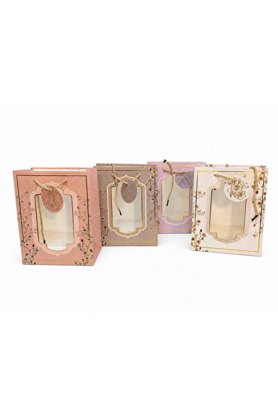 OEM Pungi cadou cu geam imprimeu floricele 12/set 26x32x10cm
