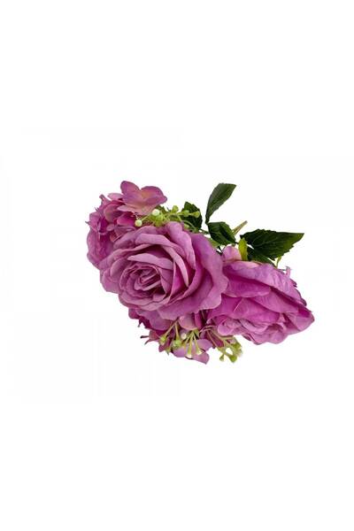 OEM Flori Artificiale Buchet Combinat Trandafiri Si Hortensie Lila-Roz