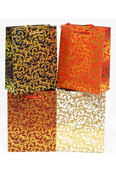 OEM Pungi Cadou Frunze Aurii 12/set 31x42Hx12cm