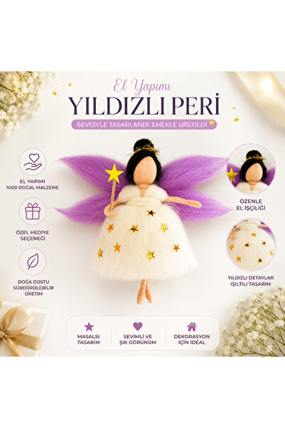 Laber Keçe Bebek Organik El Yapımı Hediyelik Kapı Süsü (Satıcı;Laber Tasarım)