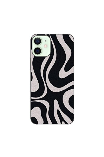 OEM Husa compatibila cu Apple iPhone 12 Mini Silicon Gel Tpu Model Monochrome...