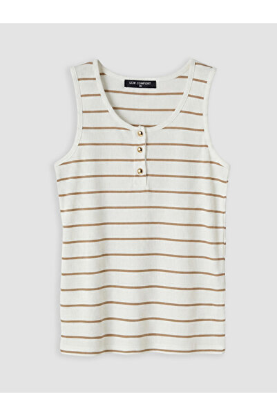 LC Waikiki U Roba Collar Striped Women's Undershirt for Style Seekers from Uz...