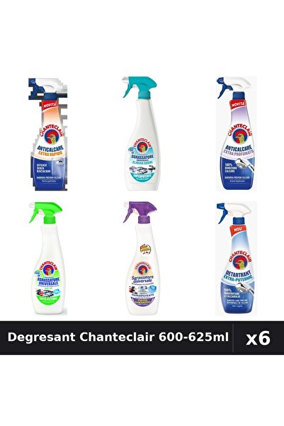 Chanteclair Set 6 Degresant Universal 600-625ml - Anti-Miros, Lămâie, Mosc Alb