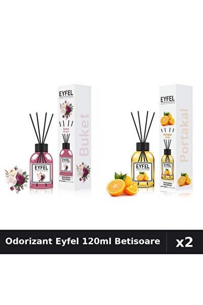 Eyfel Set 2 Odorizante Camera Betisoare - Bouquet, Portocala - 120ml