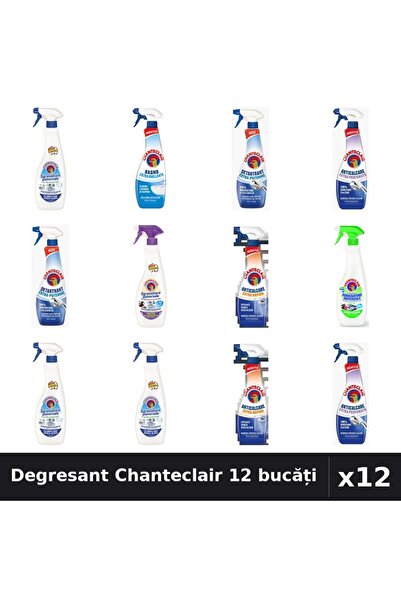 Chanteclair Set 12 Degresant Universal 600ml-625ml - 7 Arome, Bicarbonat, Lămâie