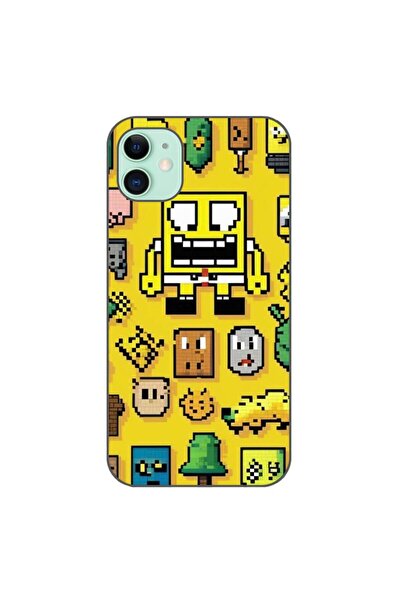 OEM Калъф, съвместим с Apple iPhone 11, силиконов гел TPU, с десен Пиксел арт...