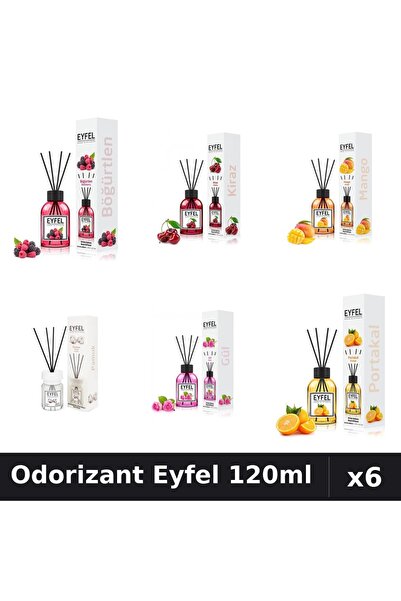 Eyfel Set 6 Odorizante Camera Betisoare - 6 Arome Asortate, 120ml