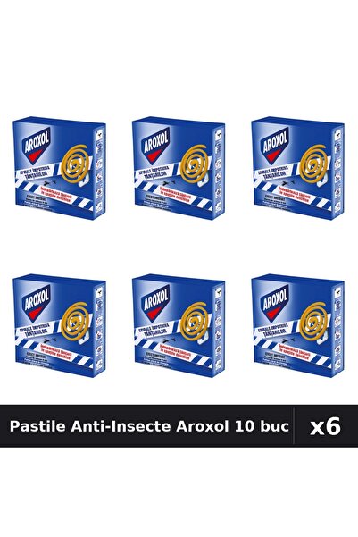 Aroxol Set 6 Pastile Anti-Insecte 10 buc - Protecție Eficientă Gandaci, Țânța...