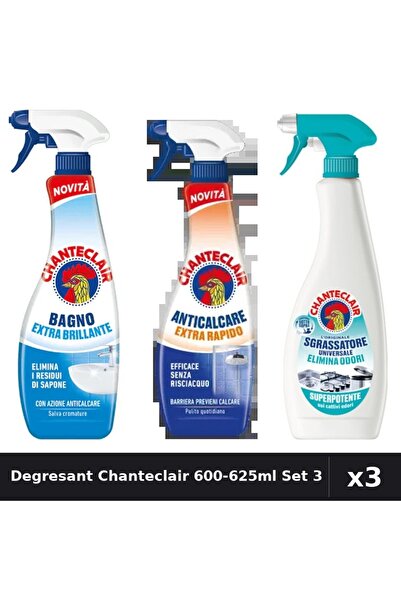 Chanteclair Set 3 Degresant Universal 600-625ml - Anti-Miros, Extra Rapid, Ex...