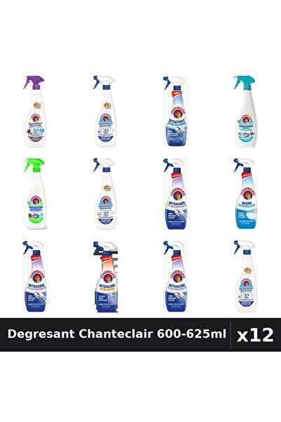 Chanteclair Set 12 Degresant Universal 600-625ml - 8 Arome, Anticalcar, Detar...