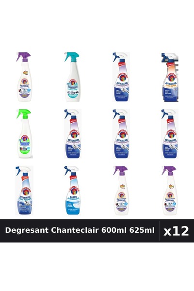 Chanteclair Set 12 Degresant Universal 600ml-625ml - Lavanda, Lămâie, Mosc, A...