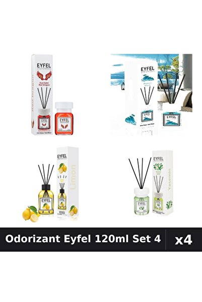 Eyfel Set 4 Odorizante Camera Betisoare 120ml - Red Dragon, Ocean, Lamaie, Ia...