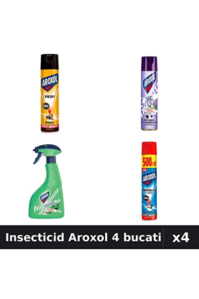 Aroxol Set 4 Spray Insecticid 250ml 400ml 500ml - Anti Gandaci, Tantari, Muste
